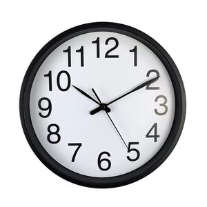 Simple White Clock 12'' 