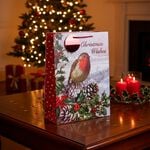 MEDIUM GIFT BAG - Christmas Robin