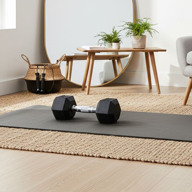 Body Go Rubber Hex Dumbbell 5kg