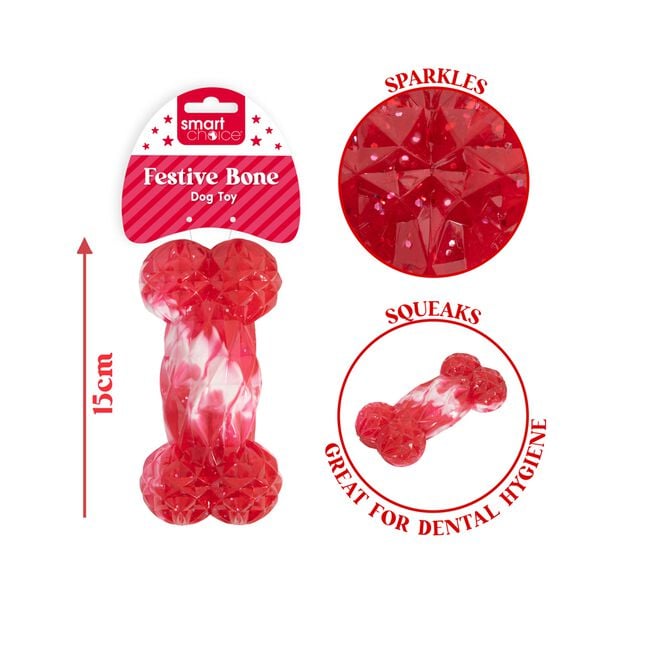 Christmas Bone Dog Toy