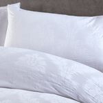 SINGLE DUVET COVER Damask Jacquard White
