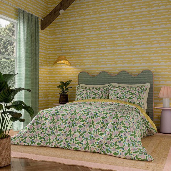 SINGLE DUVET COVER Dancing Daisies Lavender & Honey