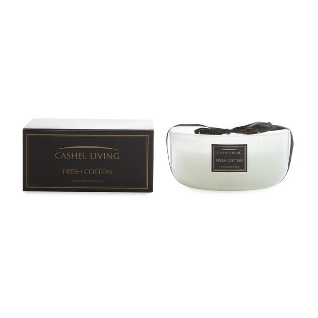 Cashel Living Fresh Cotton 4 Wick Candle
