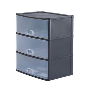 Wham Deep Black 3 Drawer Organiser