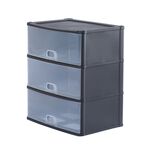 Wham Deep Black 3 Drawer Organiser