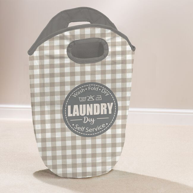 Gingham Large Laundry Bag