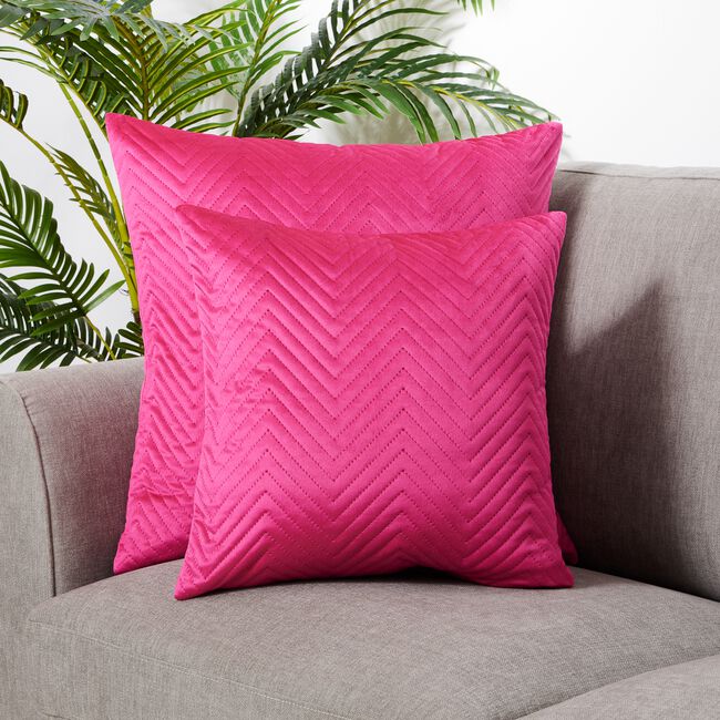 TRIANGLE STITCH HOT PINK 58x58 Cushion