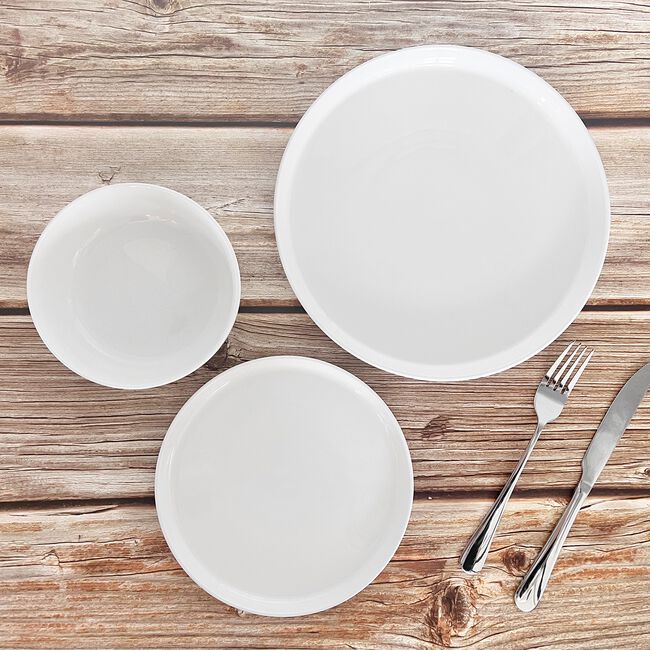 Gallery One White Stackable Dinner Set 12 Piece