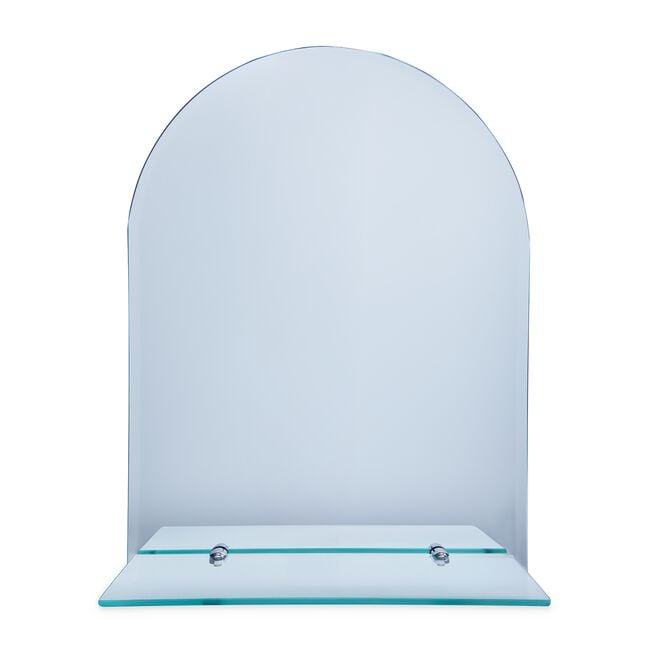 Tema Curved Bevelled 60x45cm Shelf Mirror