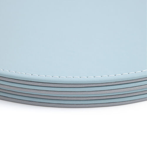 Reversible Round Placemats - Duck Egg & Grey