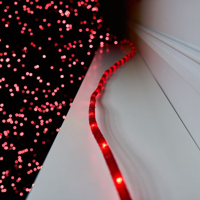 Glistening Red Rope Light with 100 LEDs