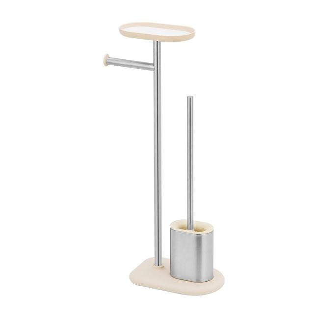 Nordhaus Beige Toilet Roll And Brush Holder