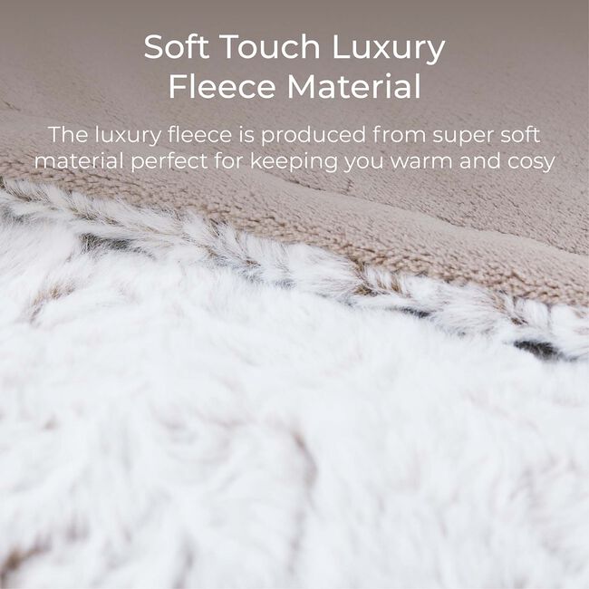 Carmen Faux Fur Fleece Electric Blanket