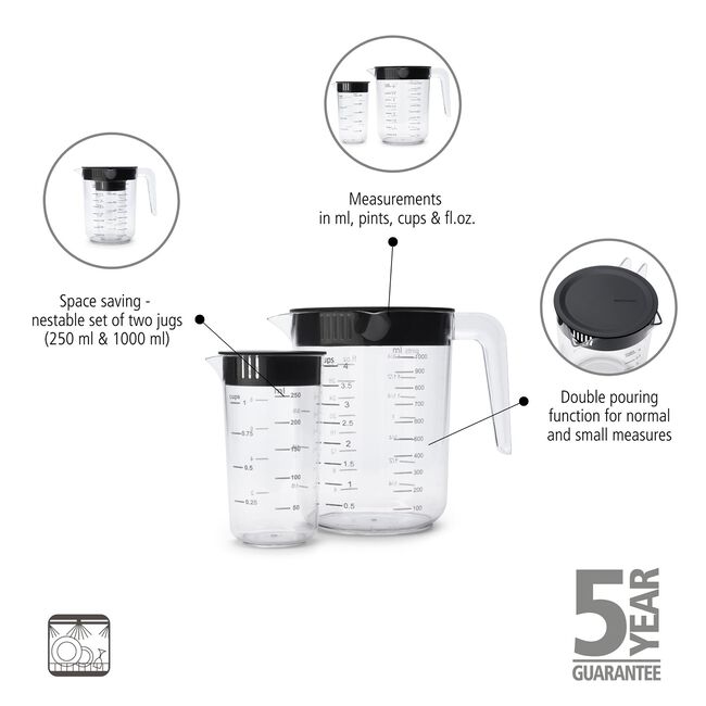 Brabantia Tasty+ Measuring Jugs Set Of 2