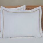 SINGLE DUVET COVER Linen Border 600TC 