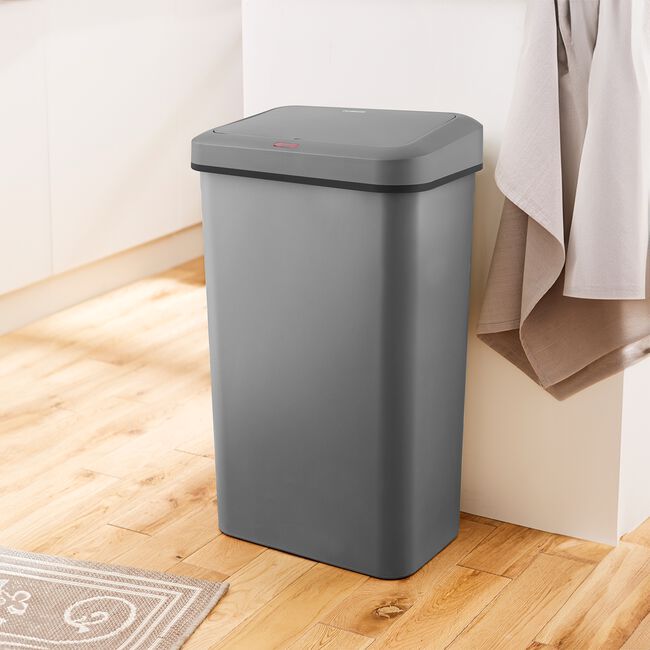 50L Tower Grey Sensor Bin