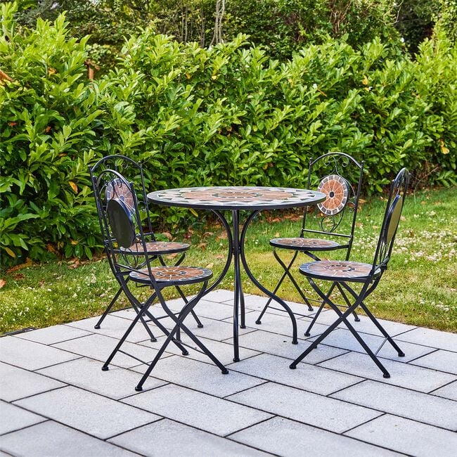 Diamond Mosaic Bistro Set 5 Piece
