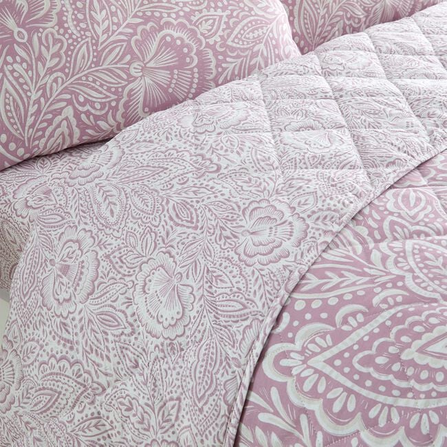 Fallon Bedspread 200cm x 220cm - Raspberry
