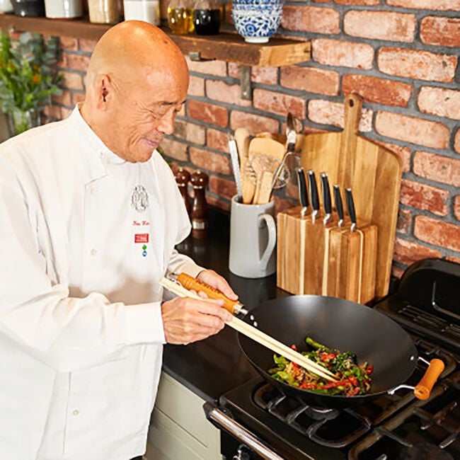 Ken Hom Carbon Steel 5 Piece Classic Wok Set