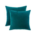 CORDUROY TEAL 2PK Cushion Covers 45x45