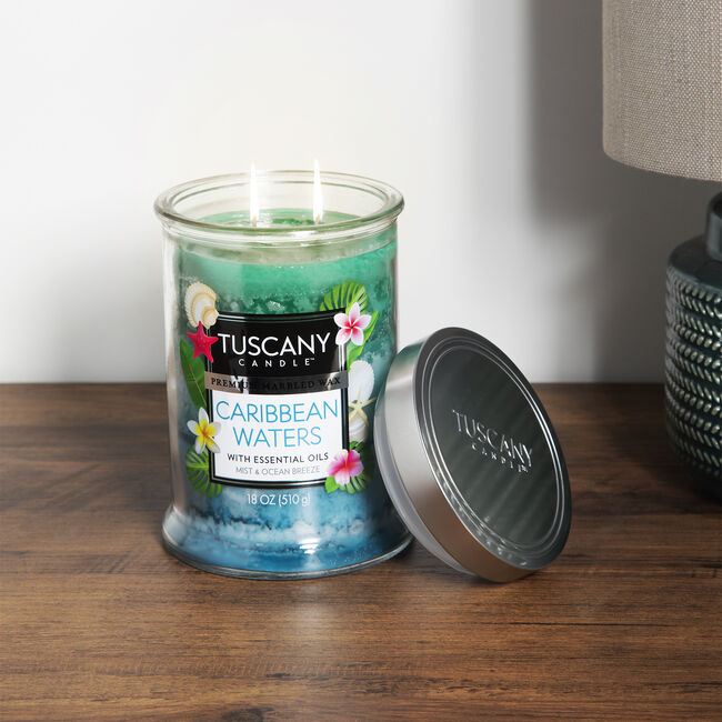 Tuscany Triple Pour Candle Caribbean Waters 18oz