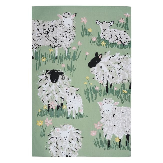 Woolly Sheep Cotton Tea Towel