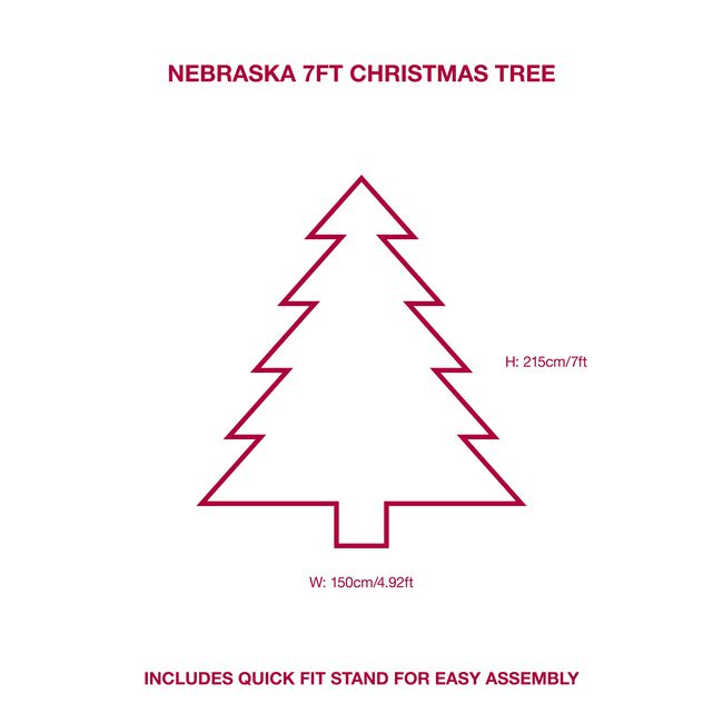 Nebraska 7ft Christmas Tree