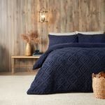 SINGLE DUVET COVER Fusion Geo Fleece Navy
