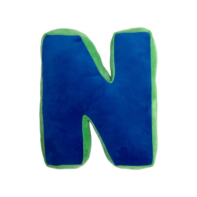LETTER N Cushion Blue/Green