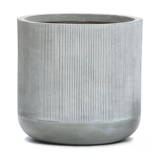 PETRA Medium Grey Stone Effect Pot