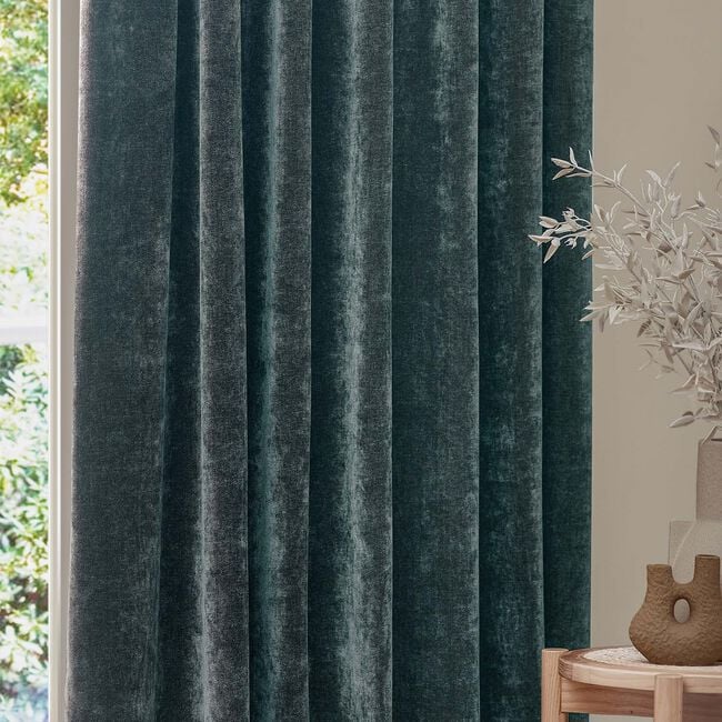 YARD PENCIL PLEAT CHENILLE MARINE 66x54 Curtain