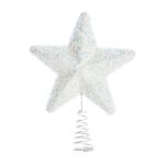 White Glitter 25cm Tree Topper