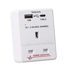 Stylectrix Type-A & Type-C Travel Adaptor Plug