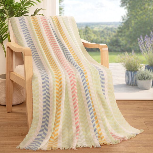 Seafoam Stripe 140cm x 180cm Throw