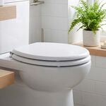 MODERN WHITE OAK EFFECT TOILET Seat