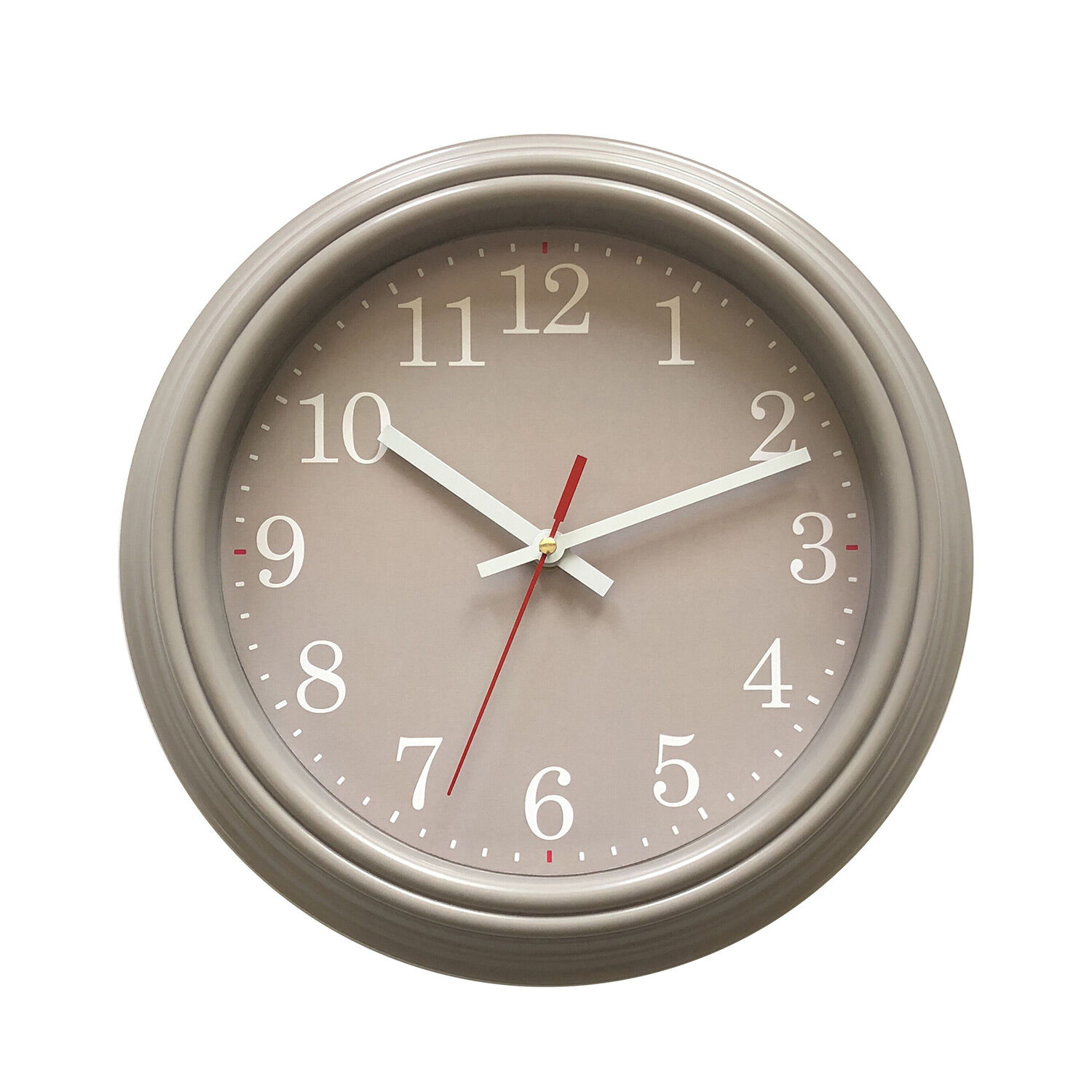 Grey Clock with Red Second Hand Home Store + More