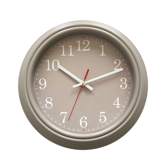 Grey Clock with Red Second Hand - Home Store + More