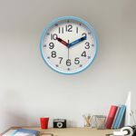 CHILDRENS WALL CLOCK Blue 20cm