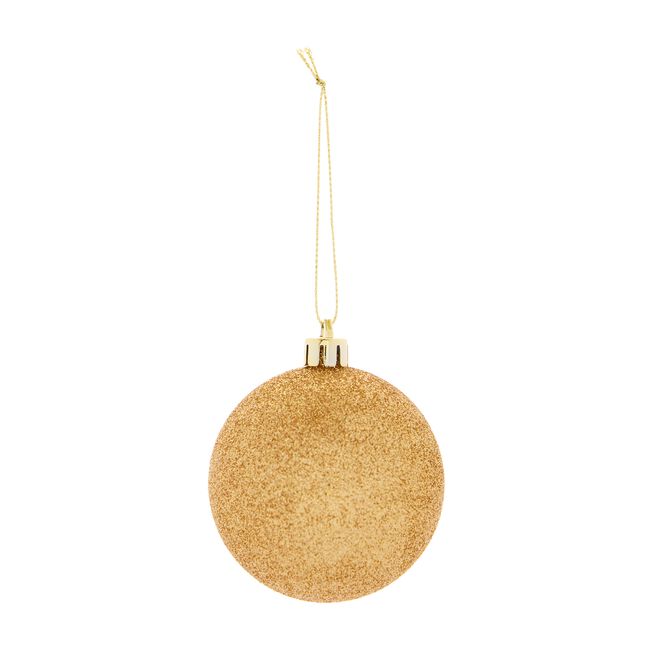 12 Pack Gold & White Bauble Set