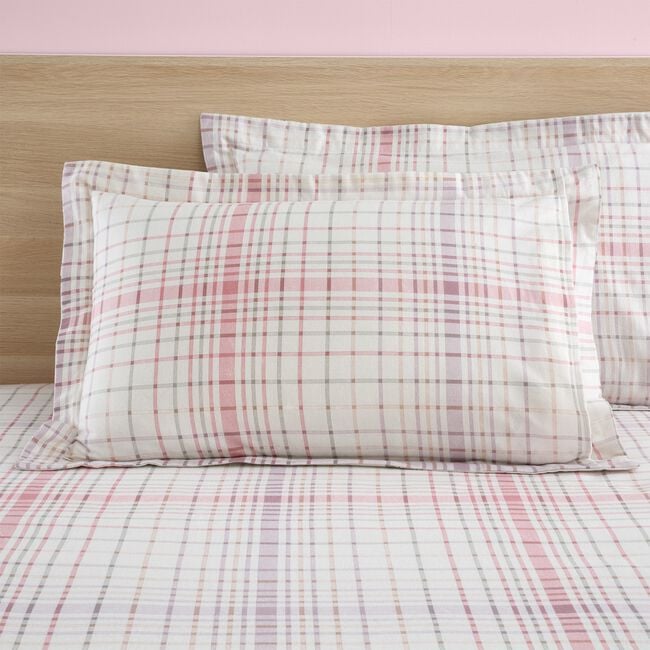Brushed Cotton Leah Oxford Pillowcase Pair
