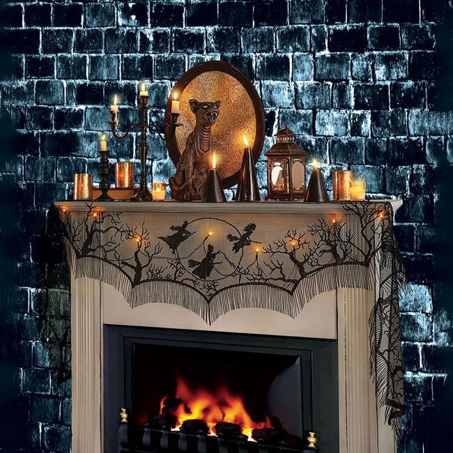 Halloween Light Up Mantel Runner 2.4M