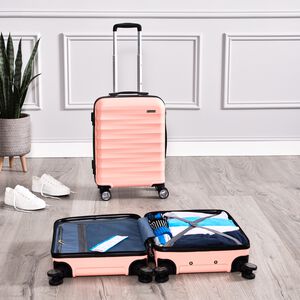 CABIN SIZE LIGHTWEIGHT HARDSHELL LUGGAGE - PEACH