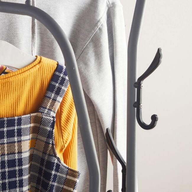 OurHouse Mega Double Clothes Rail With Hooks