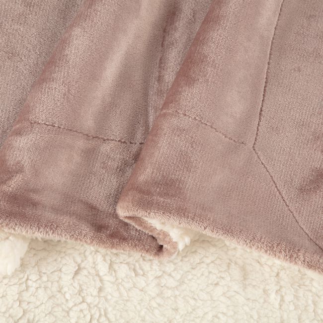 NICOLE DAY MINK SHERPA TAUPE 130x170cm Throw
