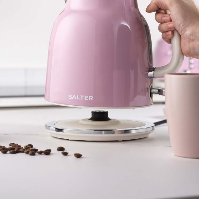 SALTER RETRO PINK 1.7L Rapid Boil Kettle