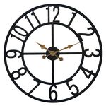 50.8cm Black Skeleton Wall Clock