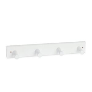 4 Straight Hook White Wooden Board