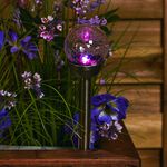 Crackle Ball Post Solar Light