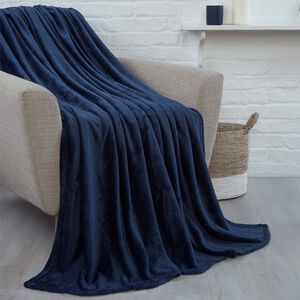 NICOLE DAY FLEECE Navy 150x180cm Throw&nbsp;&nbsp;&nbsp;&nbsp;&nbsp;&nbsp;&nbsp;&nbsp;&nbsp;&nbsp;&nbsp; 