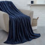 NICOLE DAY FLEECE Navy 150x180cm Throw            